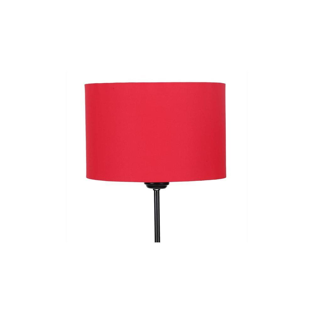 Stanford Black Cotton Shade Floor Lamp