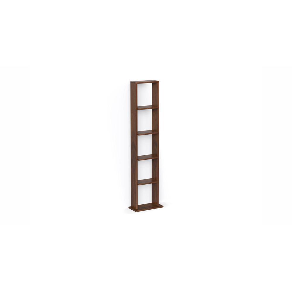 Walten Engineered Wood Bookshelf in Brown Maple