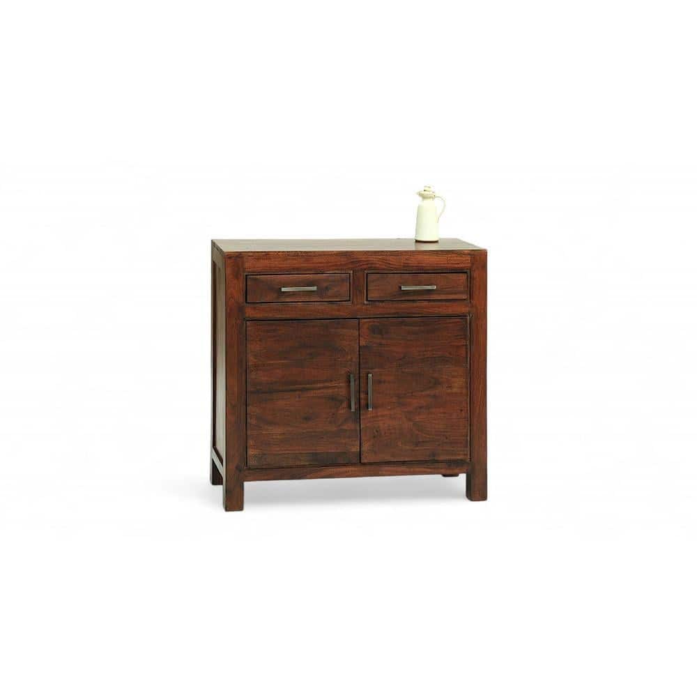 Elder Sheesham Wood Contemporary Cabinet In Provisional Teak Finish