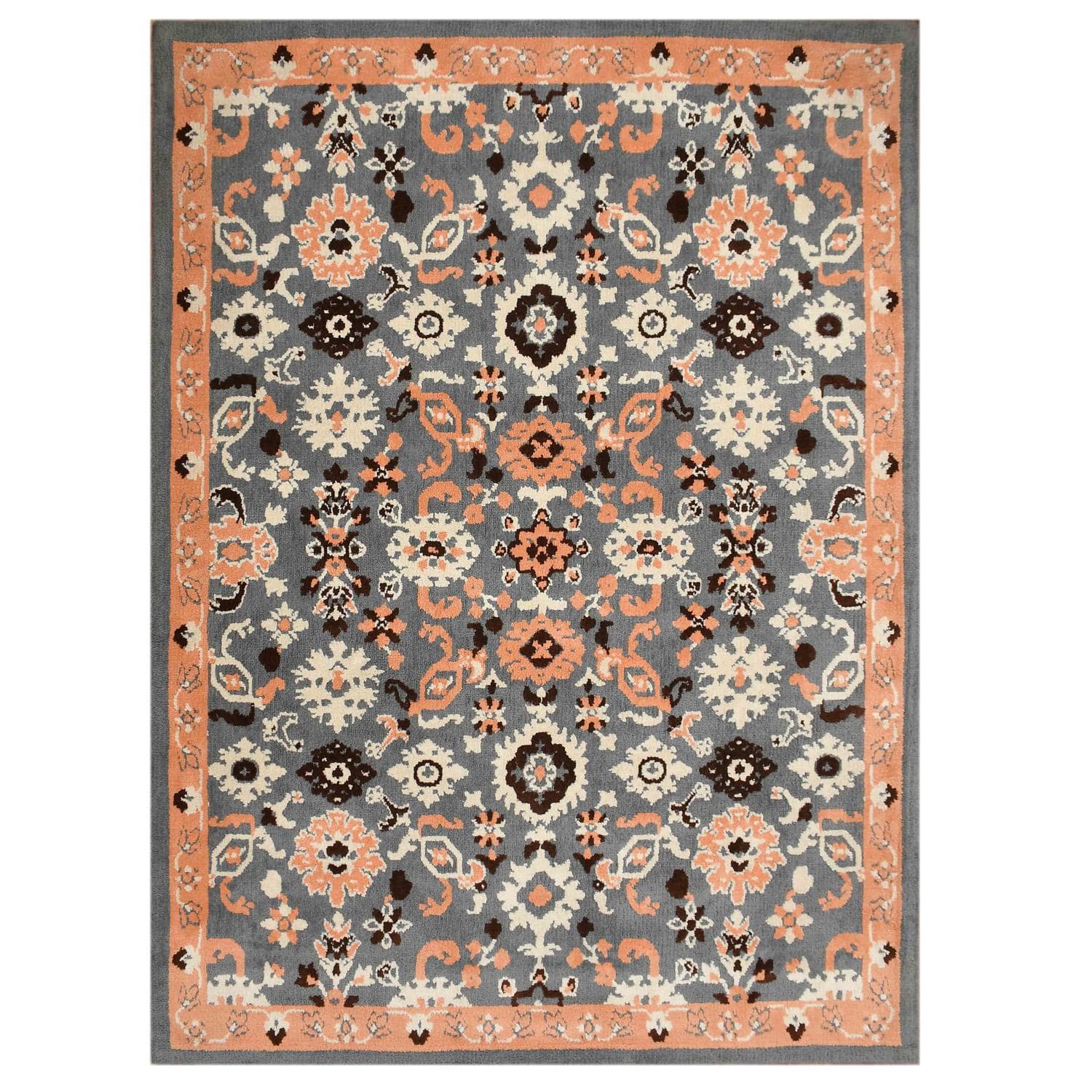 Multicolor Traditional Machine Made Polyester 4 X 6 Feet Carpet