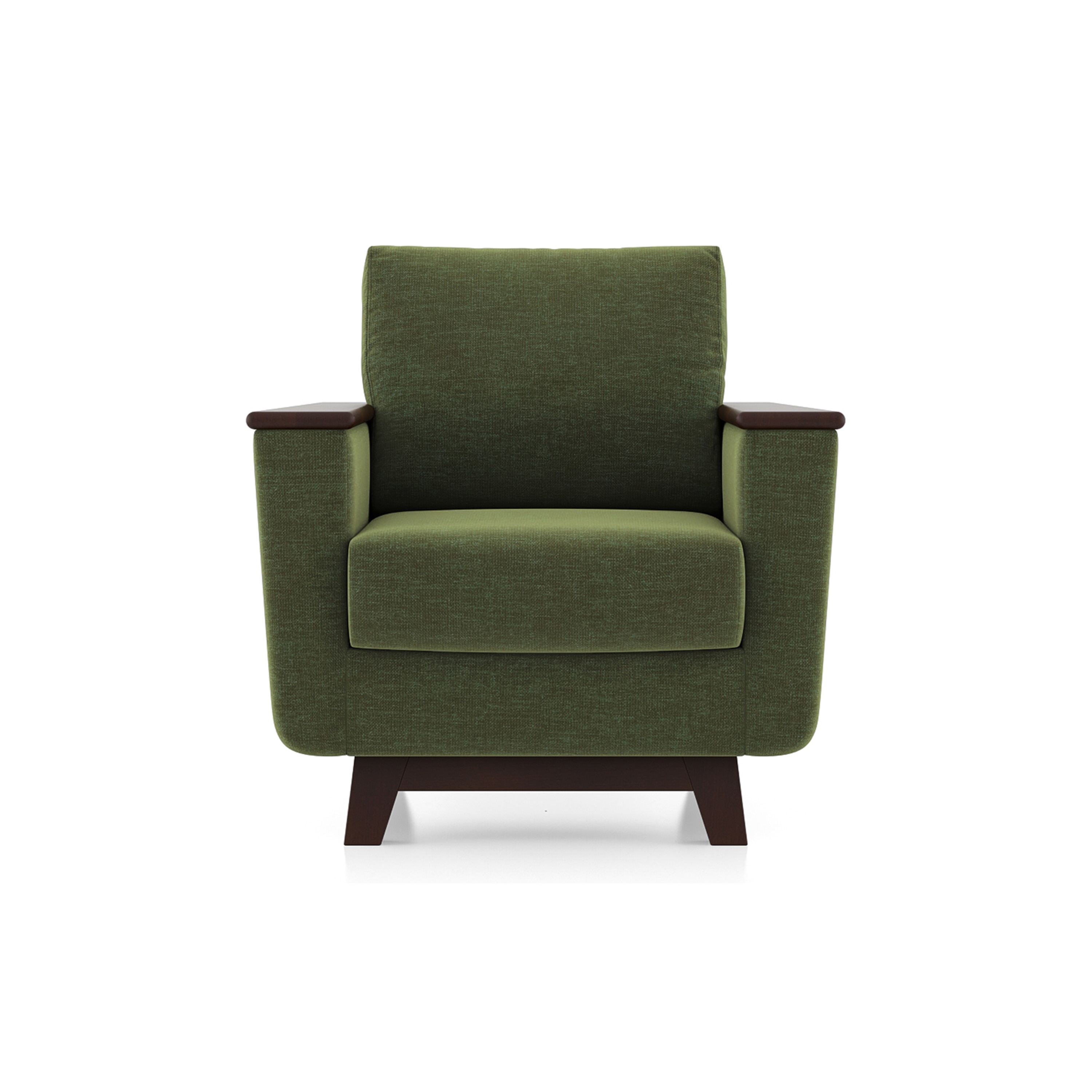 Corby Essential 1 Seater Fabric Sofa In Moss Green