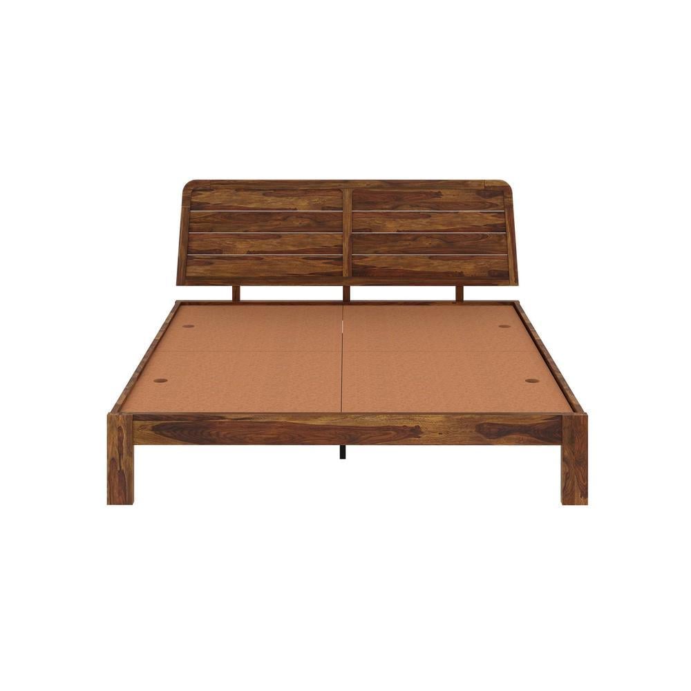 Samriddh Solid Wood King Size Non Storage Bed In Provincial Teak Finish
