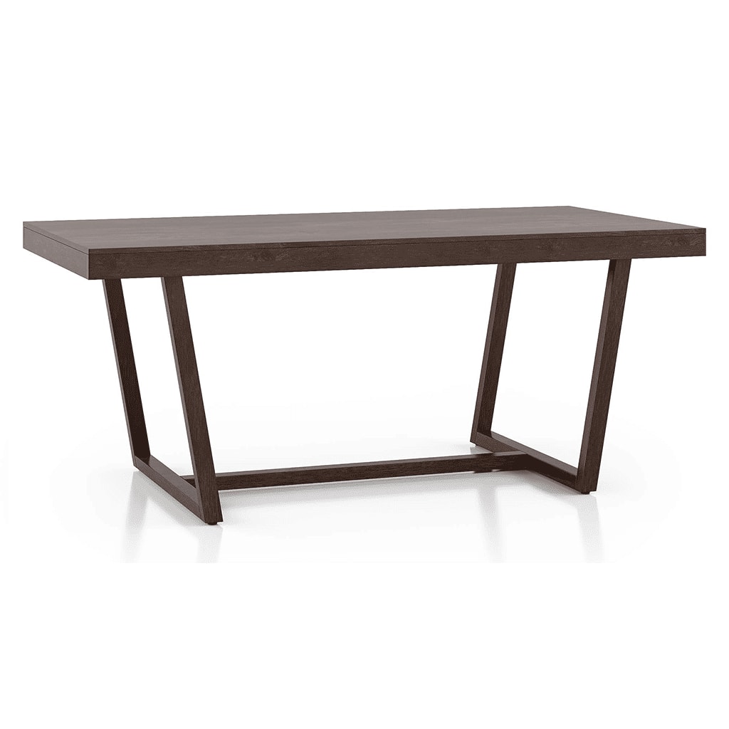 Caprica 6 Seater Dining Table In Mango Walnut Finish