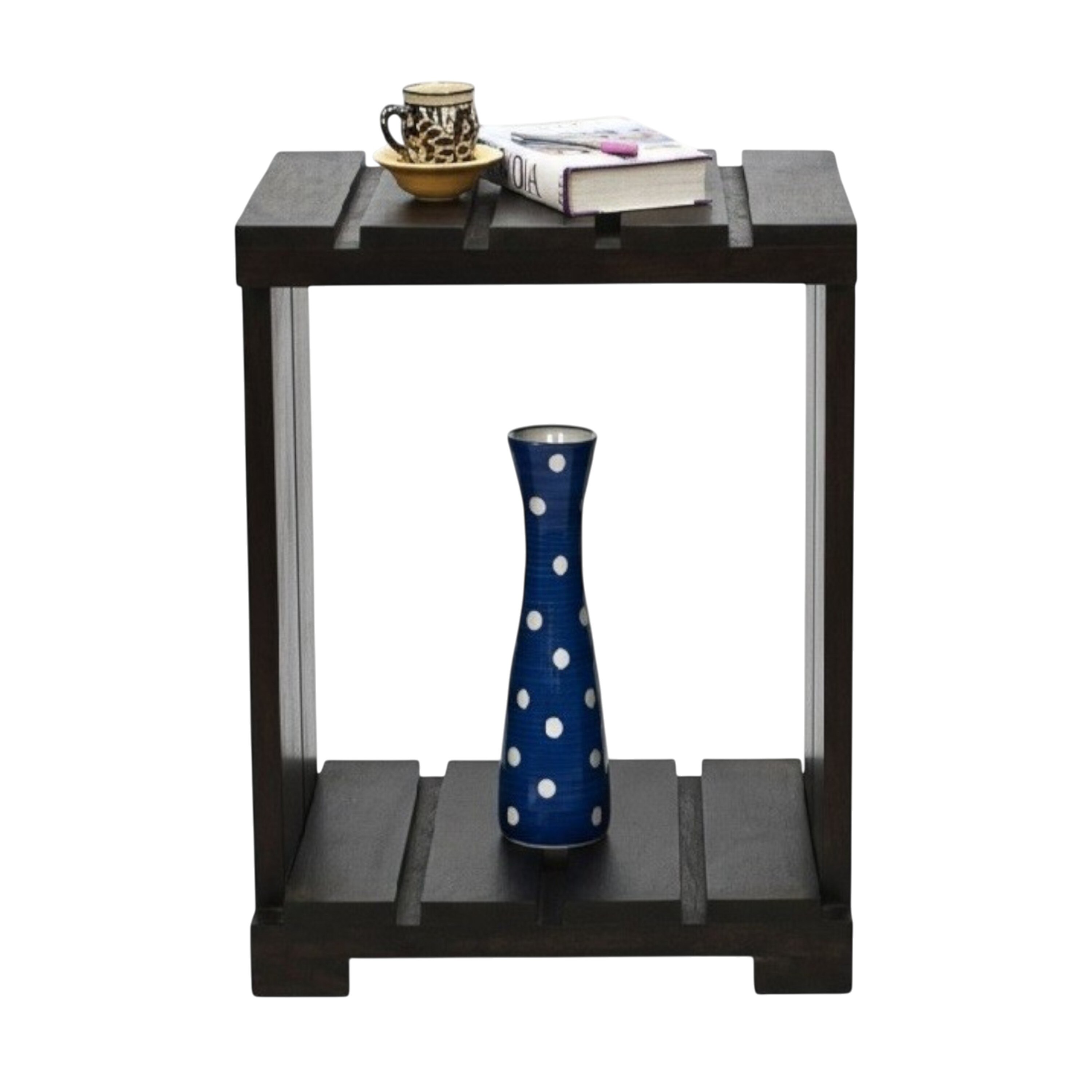 Arista Sheesham Wood Bedside Table in Mahogany Finish