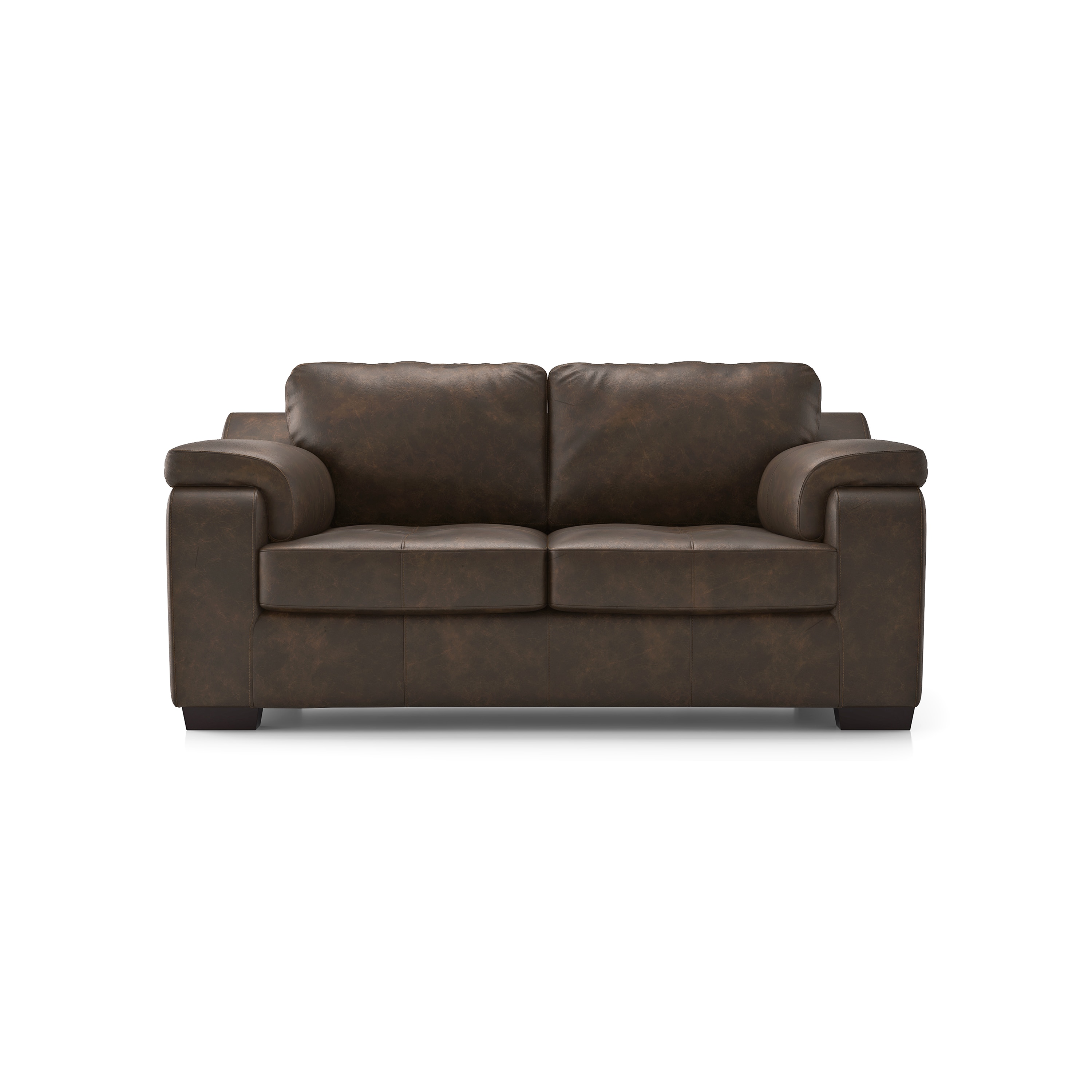 Trissino 2 Seater Luxury Italian Leather Sofa In French Roast Colour