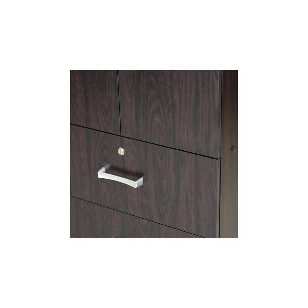 Ren 4 Door Wardrobe with External Drawers in Wenge Finish