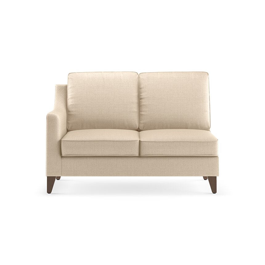 Abbey Sectional Sofa (Colour : Pearl, Cushion : Soft, Seater : Right Aligned 2 Seater + Right Aligned Chaise)