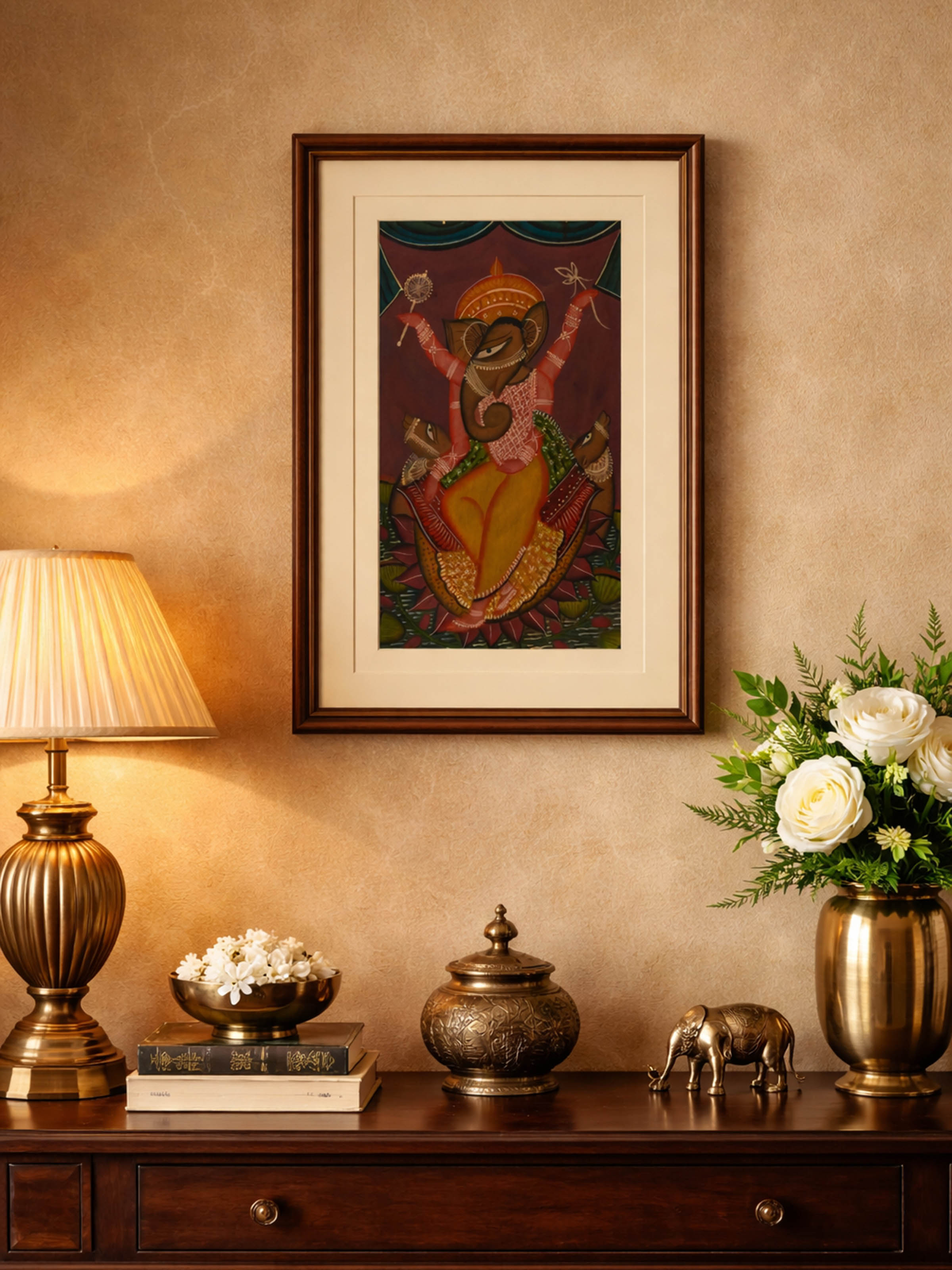 Shree Ganesha Kalighat Painting