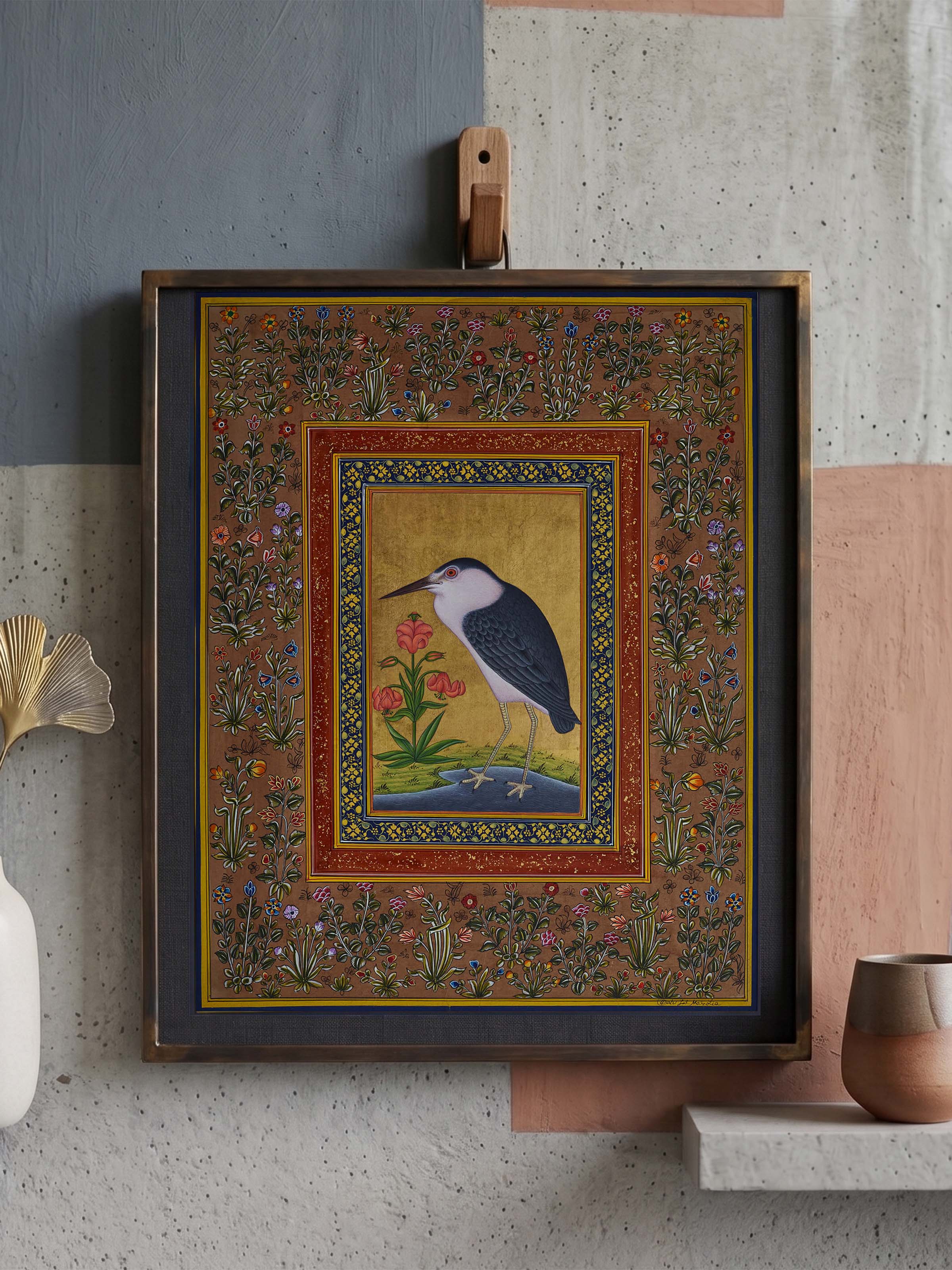 Front view of the Miniature Bird Painting