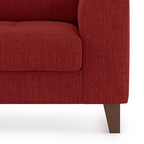 Verona Premium 3 Seater Fabric Sofa in Salsa Red Colour