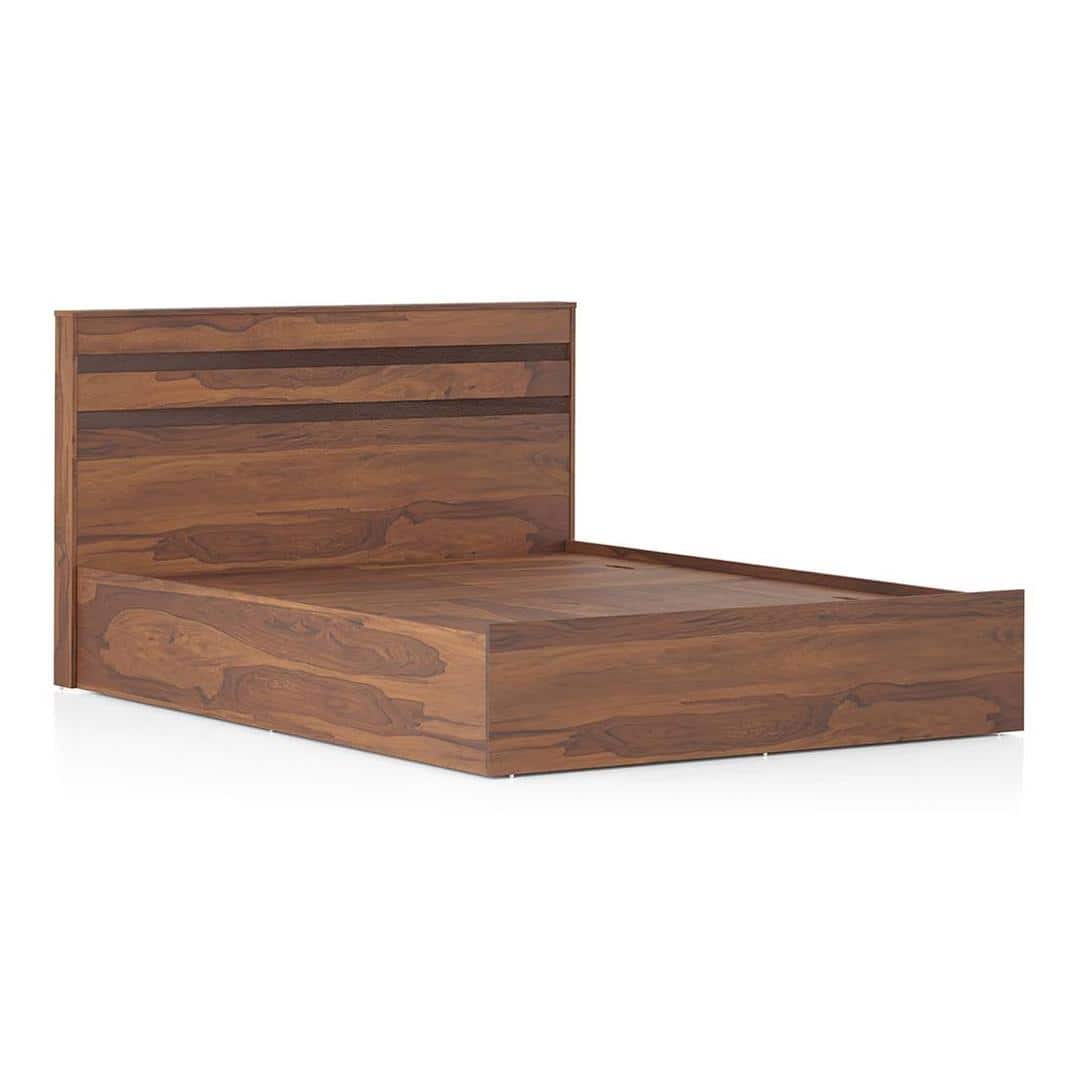 Rodrigues King Size Box Storage Bed In Sheesham Paper Finish