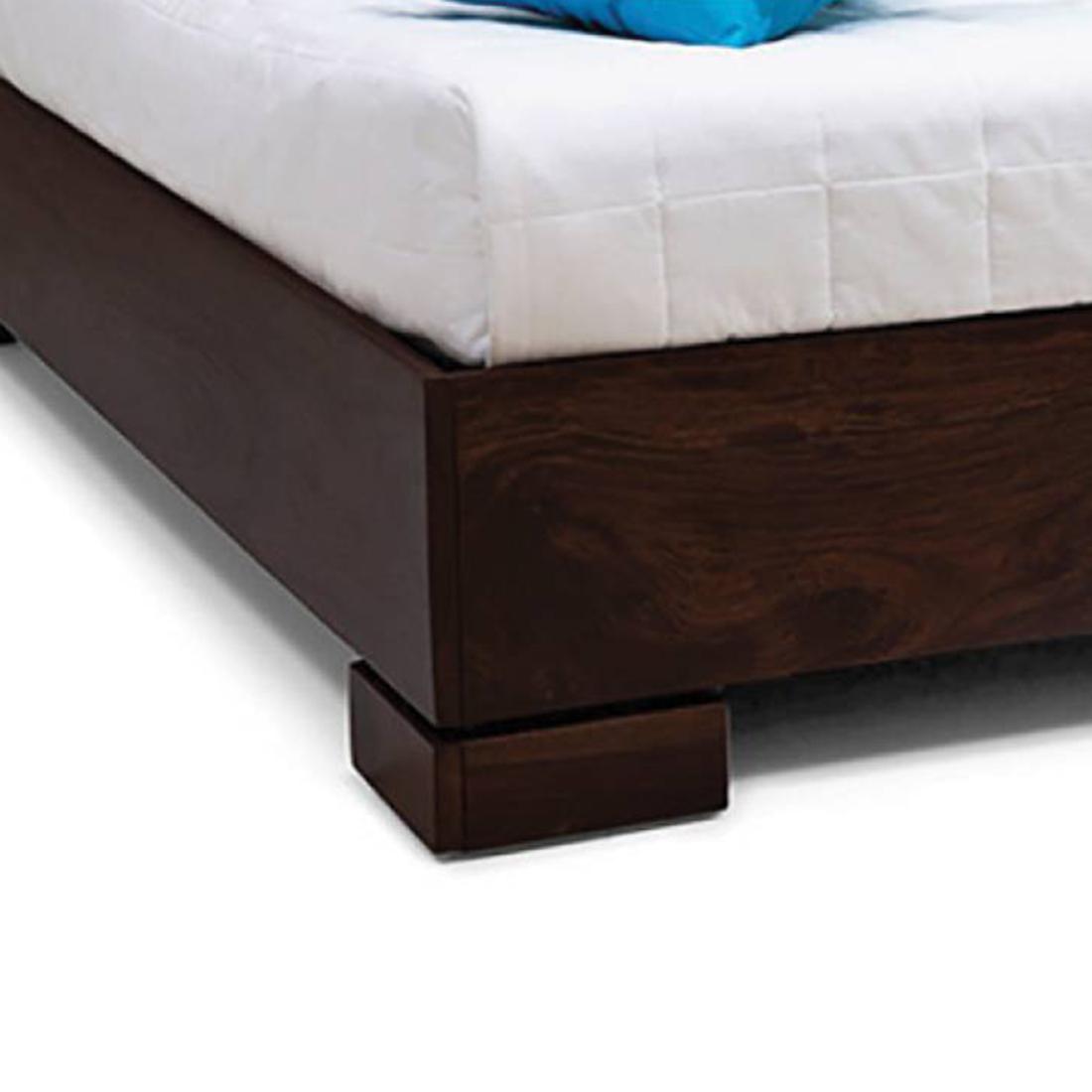 Ohio Solid Wood Queen Size Non Storage Bed In Mahogany Finish