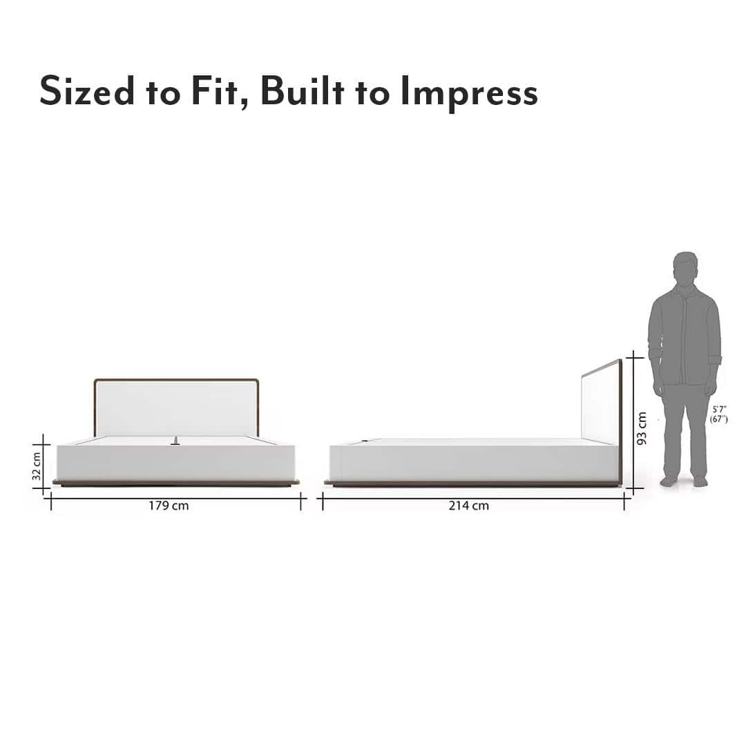 Baltoro Engineered Wood Queen Size Hydraulic Storage Bed In White Finish
