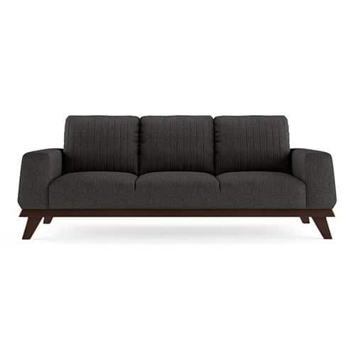Granada Essential 3 Seater Fabric Sofa in Steel Colour