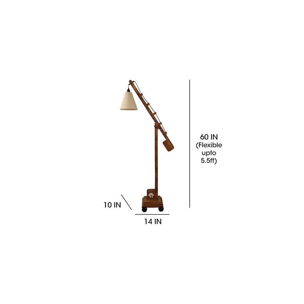 Angler Beige Jute Floor Lamp with Beige Jute Base