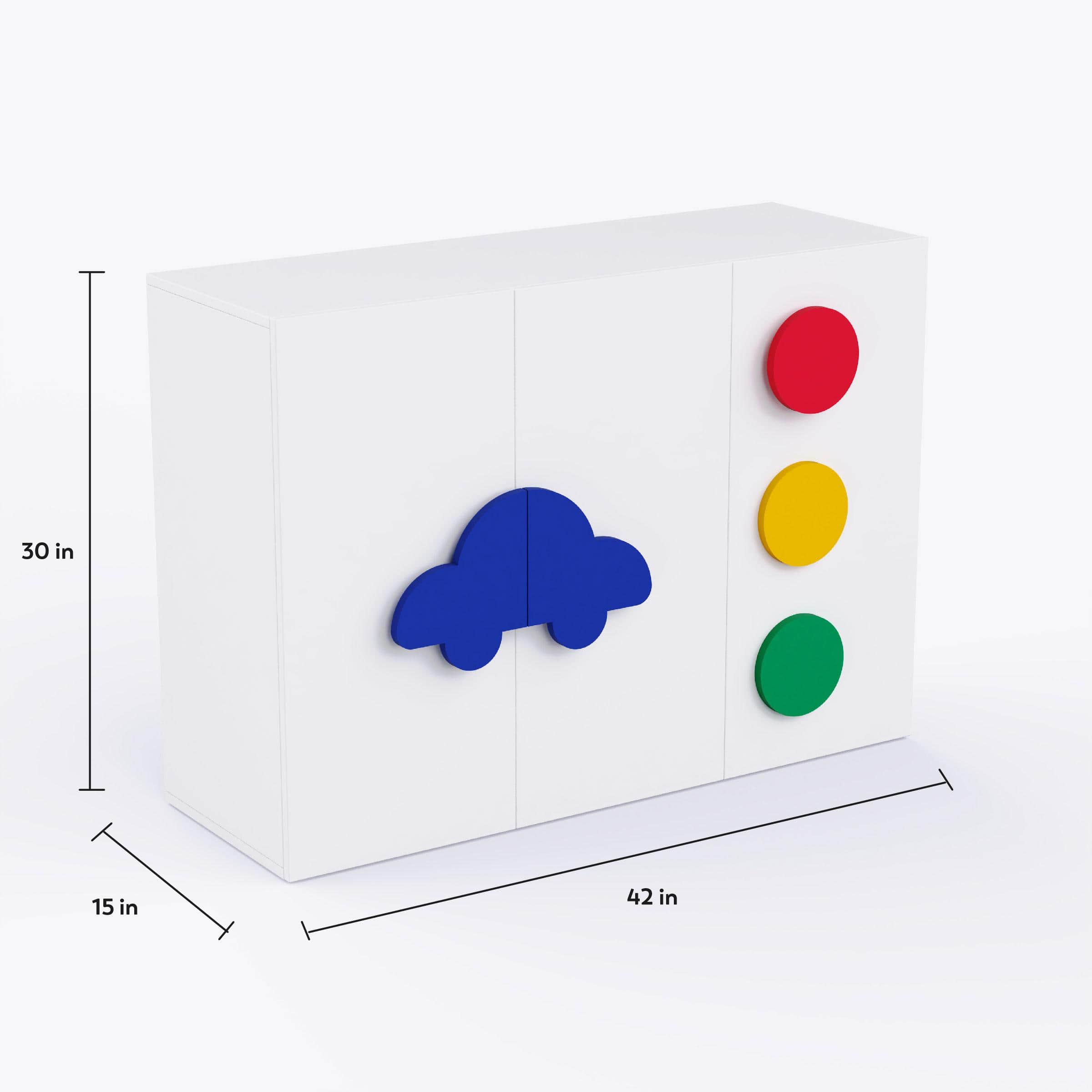 Traffic Lights Cabinet Storage In White Colour