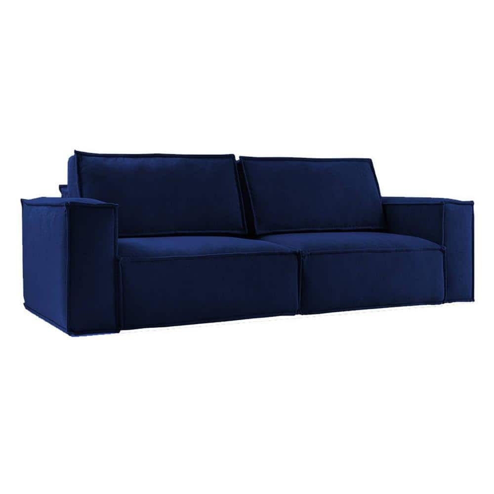 Skult 3 Pull Out Sofa Cum Bed In Navy Blue Colour