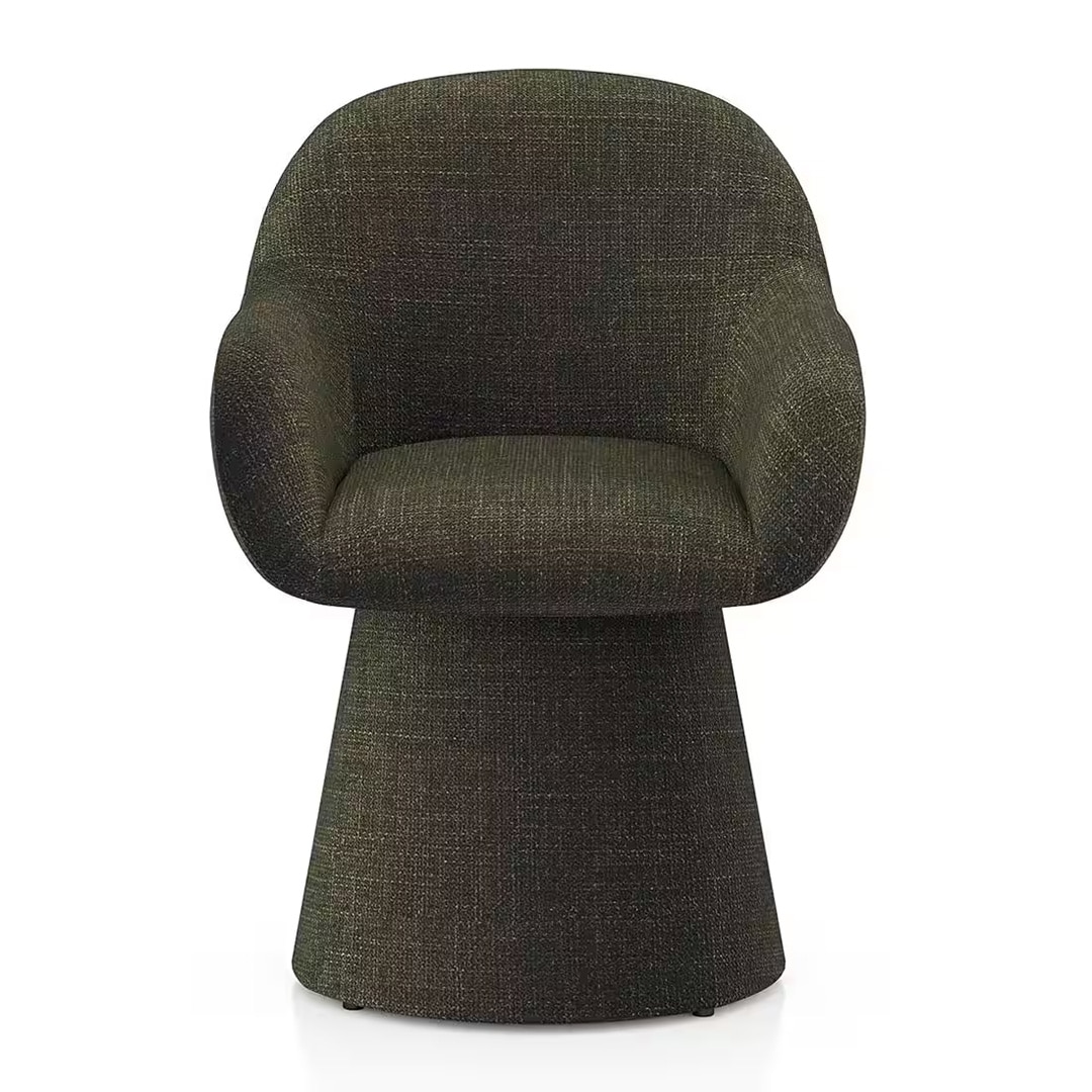 Selene Upholstered Accent Chair In Cedar Green Fabric