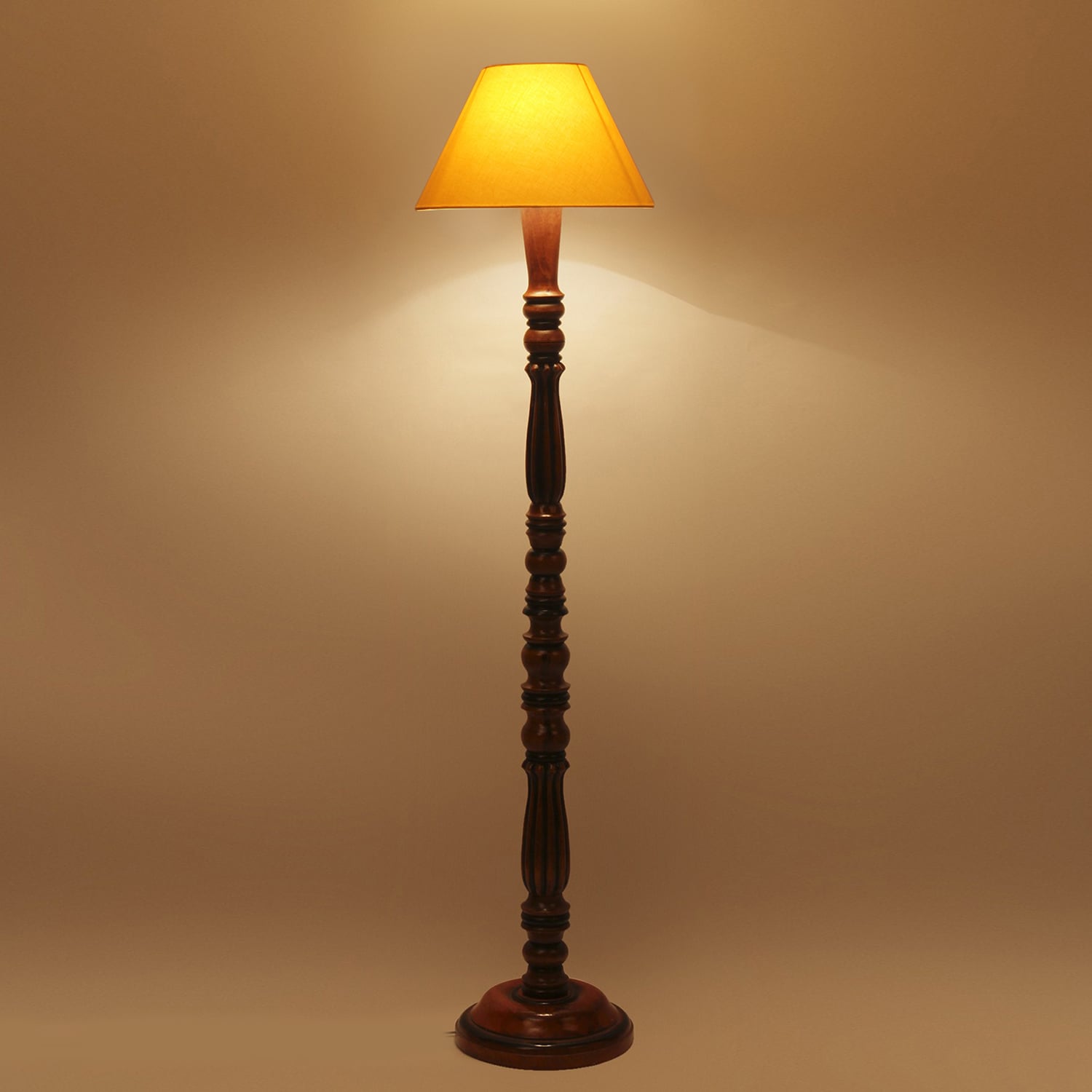 Devansh Wooden Floor Lamp