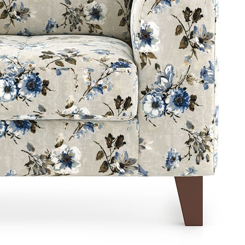 Verona Luxe 3 Seater Fabric Sofa in Adrian Velvet Colour