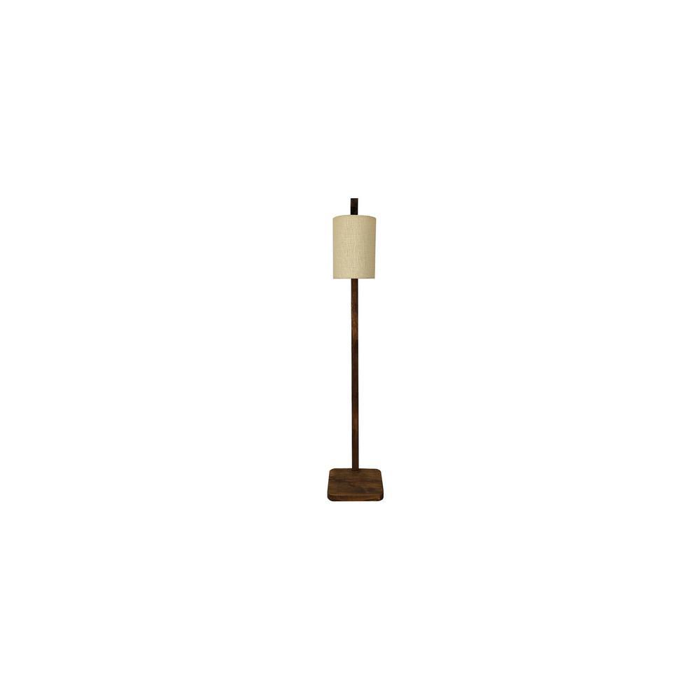 Elementary Beige Jute Floor Lamp with Beige Jute Base