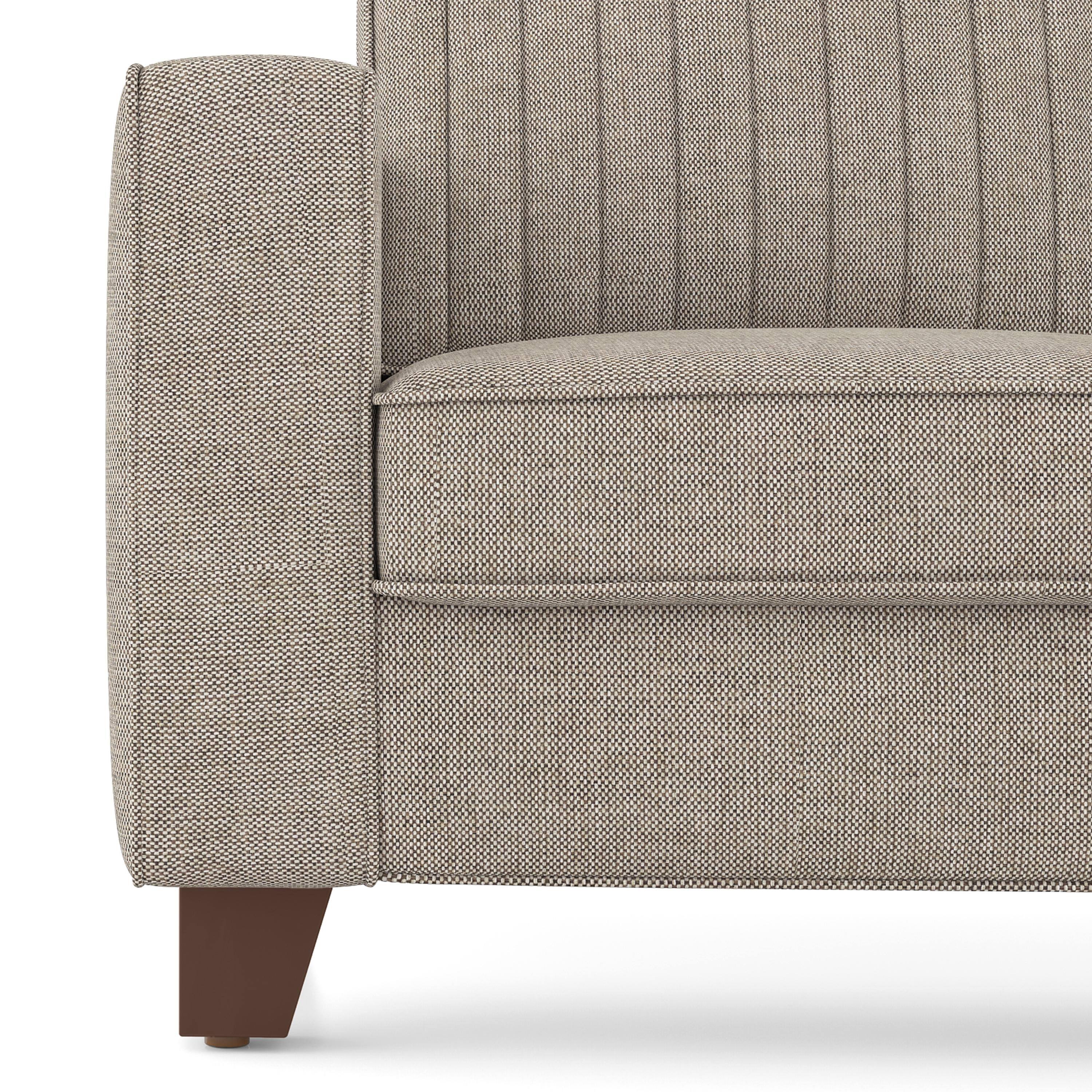 Apollo Neo 1 Seater Fabric Sofa in Mist Brown Colour (Back Height : Regular, Cushion Type : Soft)