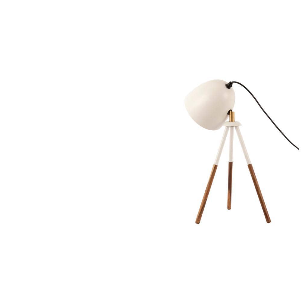 Teak Bud Desk Lamp White