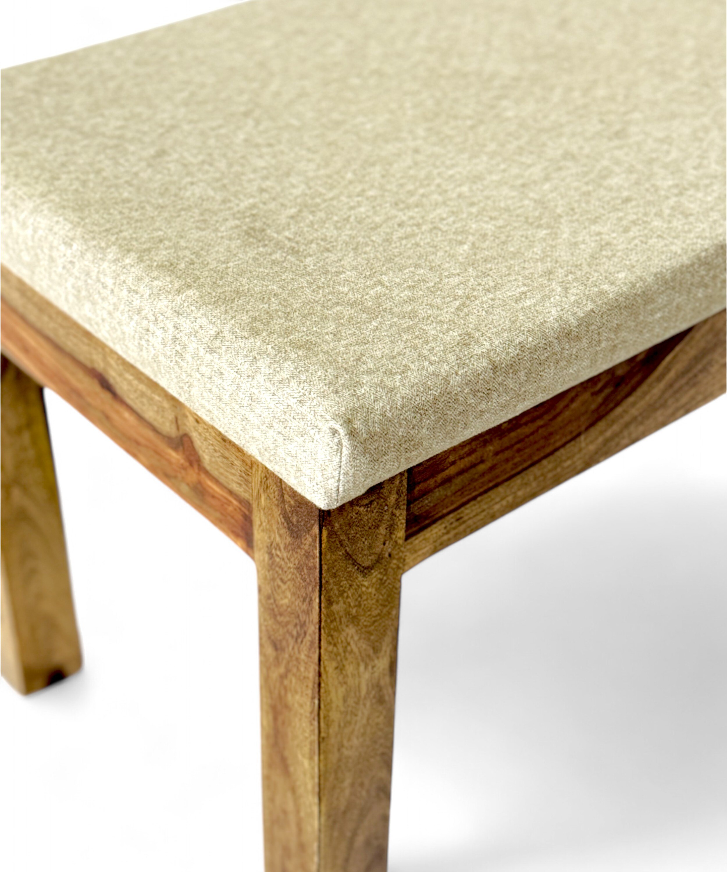 Maati Sheesham Wood Accent 2 Seater Bench In Jute Beige