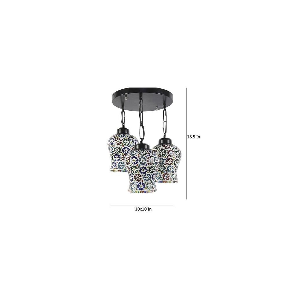 Albert Multicolour Glass Cluster Hanging Light