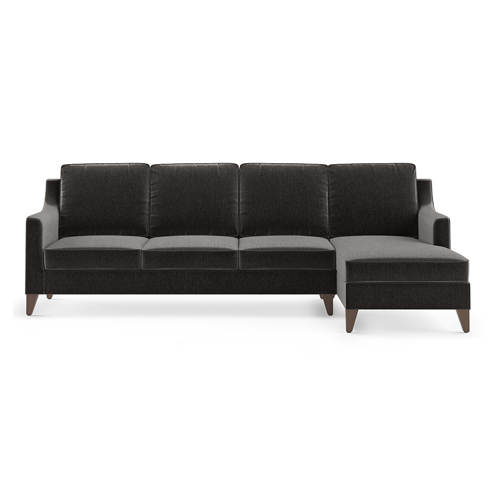 Abbey Sectional Sofa (Colour : Pebble Grey, Cushion : Soft, Seater : Right Aligned 3 Seater + Right Aligned Chaise) - Urban Ladder