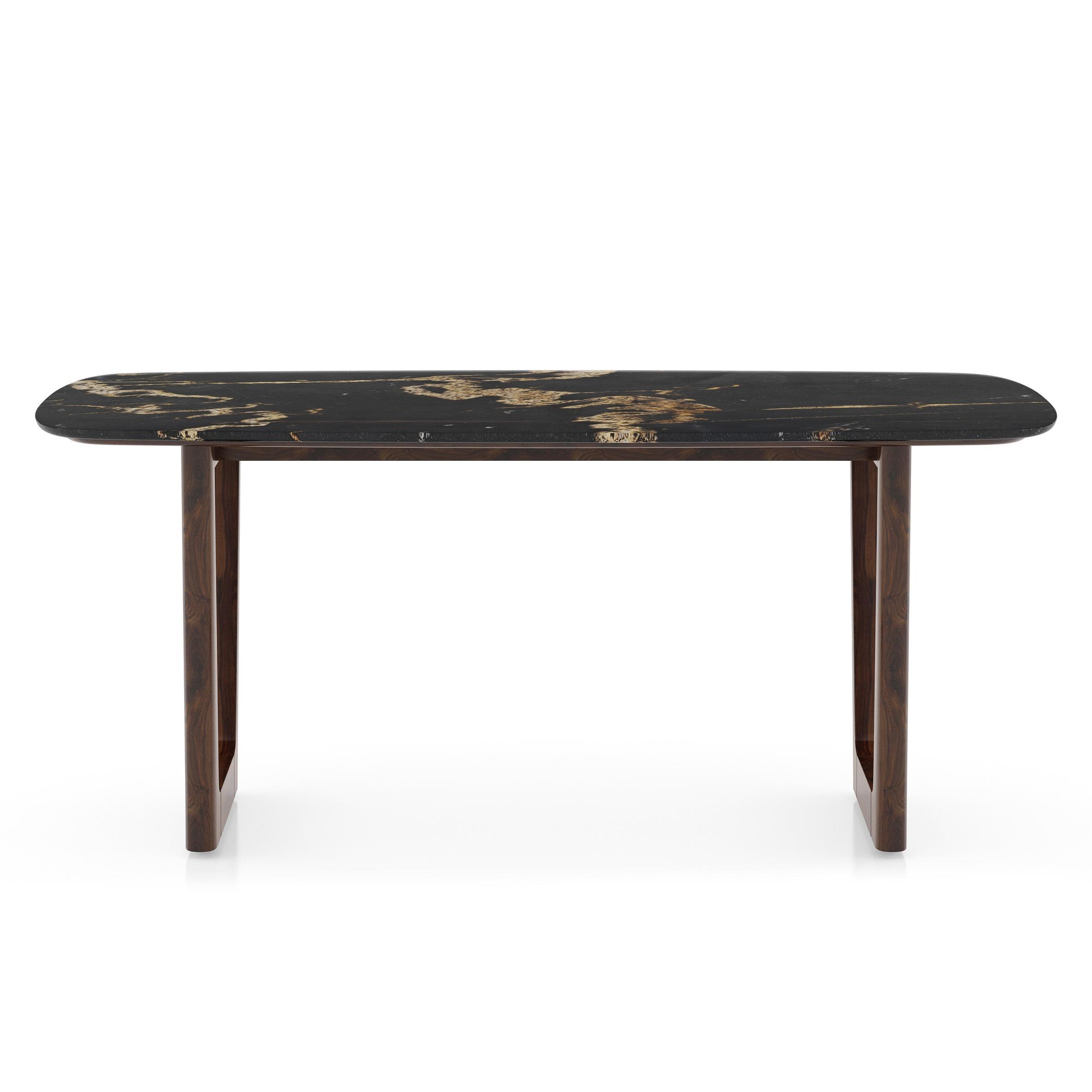 Adria Karara Quitese Top Dining Table With Set Of 6 Ludo Dining Chairs (Colour- Shitake Beige, Finish- Carara White)