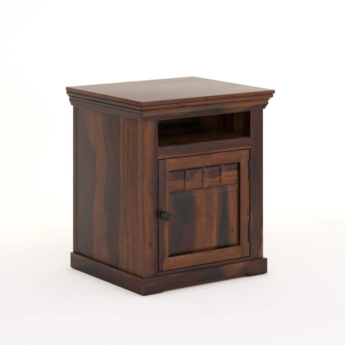 Prashiv Solid Wood Bed Side In Provincial Teak Finsh