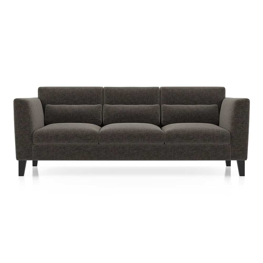 Lewis Sofa (Colour : Smoke Grey, Cushion : Soft, Seater : 3+1+1)