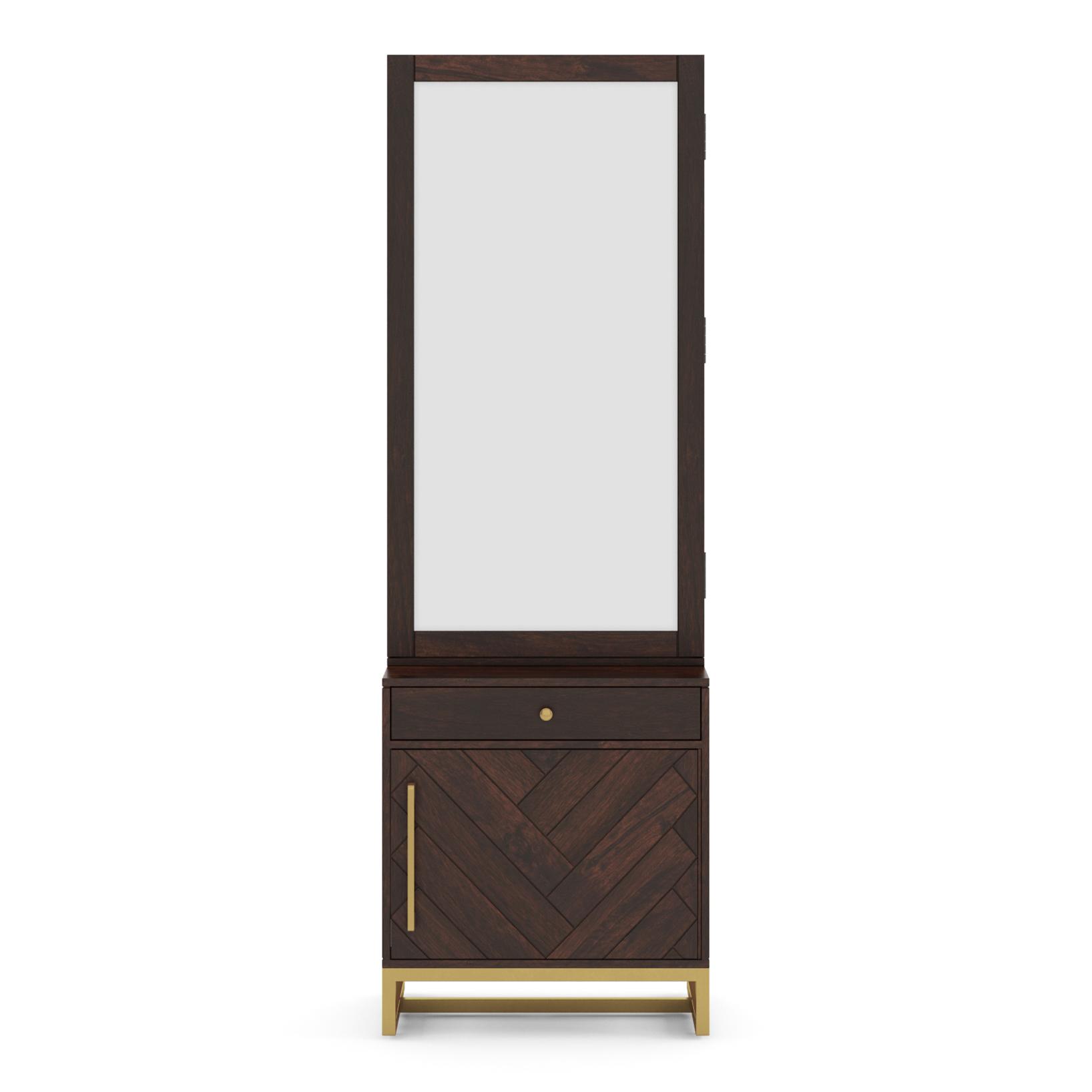 Nina Dressing Table With Storage Drawer in Walnut Finish