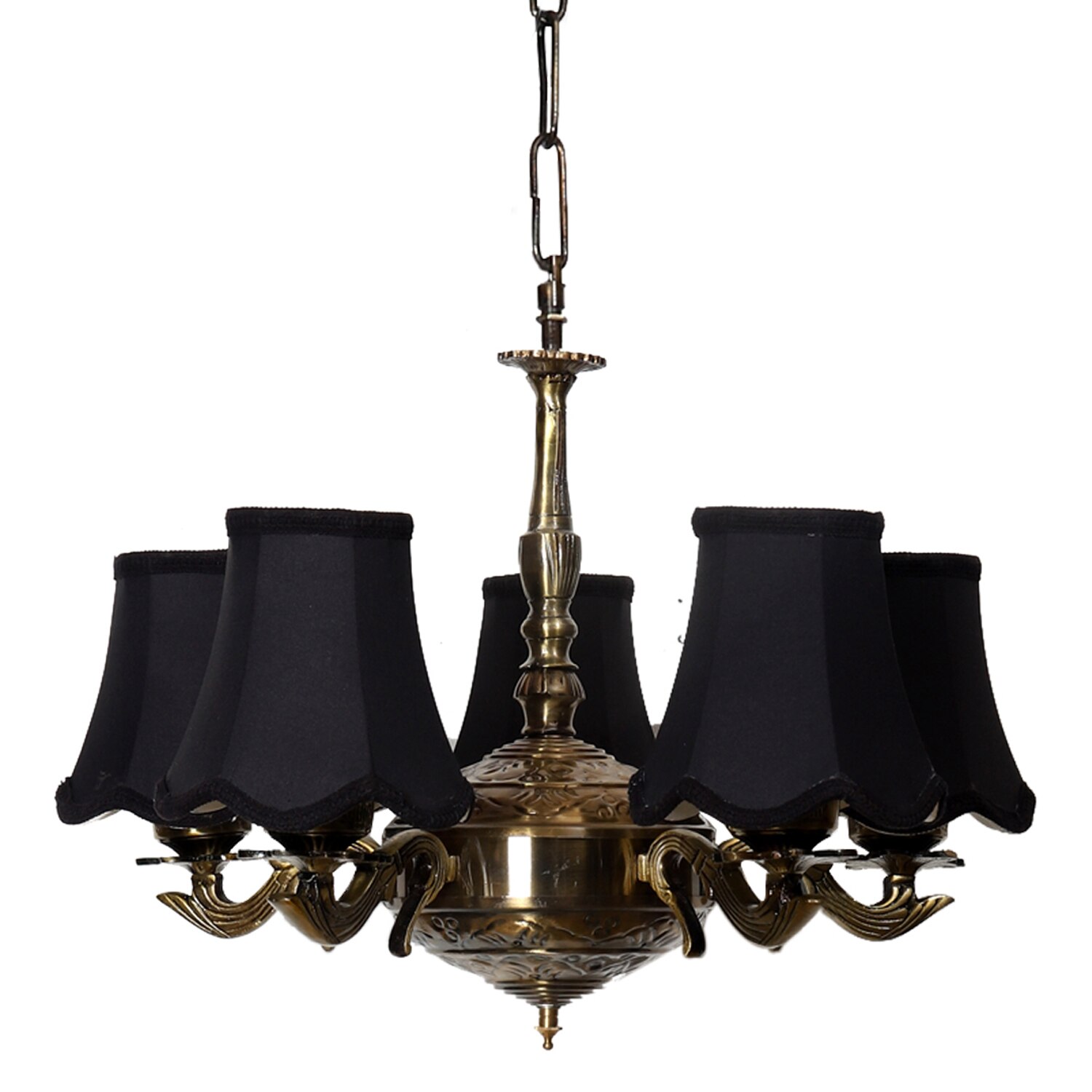 Devansh Gold Wall Mounted Lamp With Black Cotton Shade