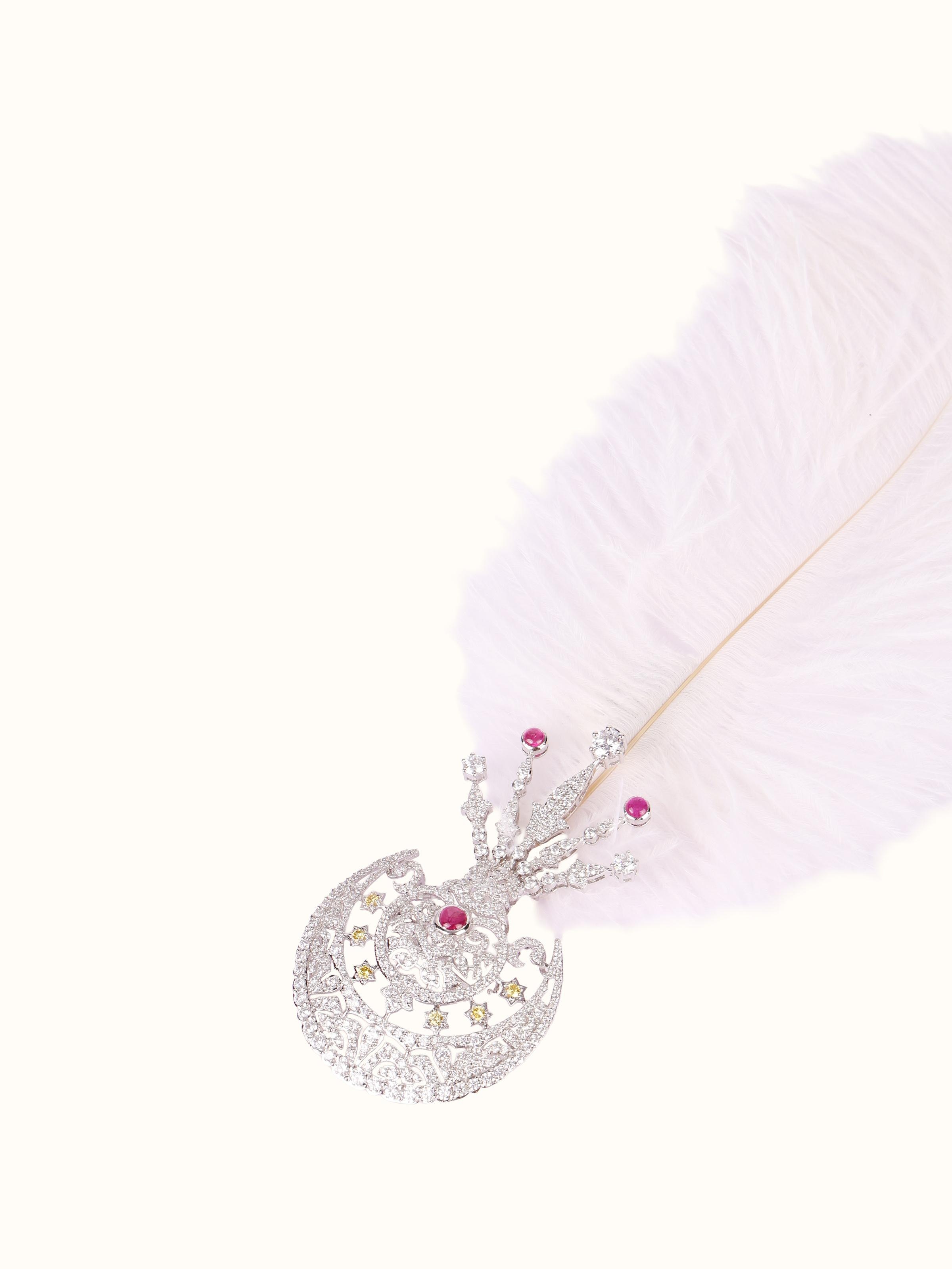 lifestyle view of silver smithing silver brooch pin