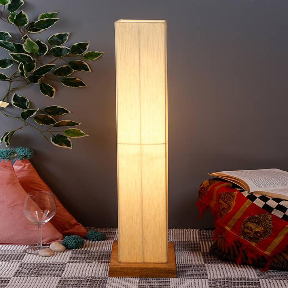 Jacques White Cotton Shade Floor Lamp