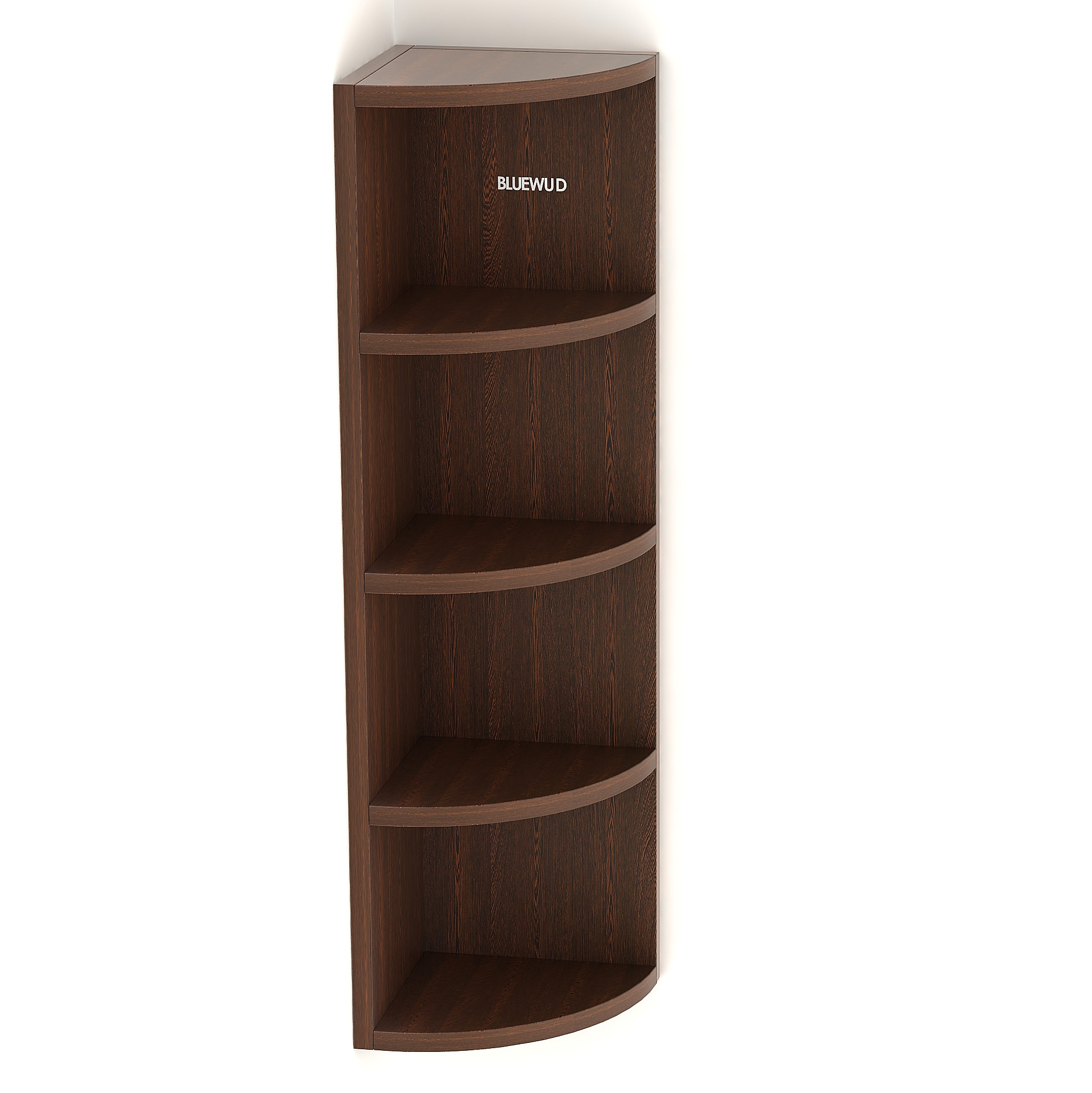 BLUEWUD Adora Engineered Wood Multi-Tier Corner Wall Decor Shelf