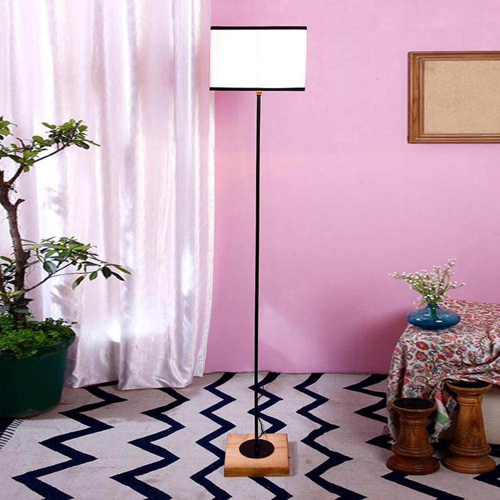 Drake Multicolour Cotton Shade Floor Lamp