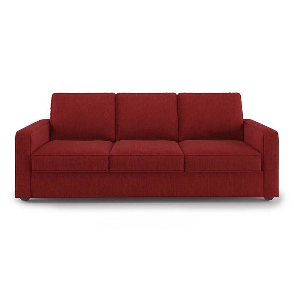 Apollo Compact Sofa Set (Colour : Salsa Red, Cushion : Soft, Back Type : Regular, Seater : 3+1+1) - Urban Ladder