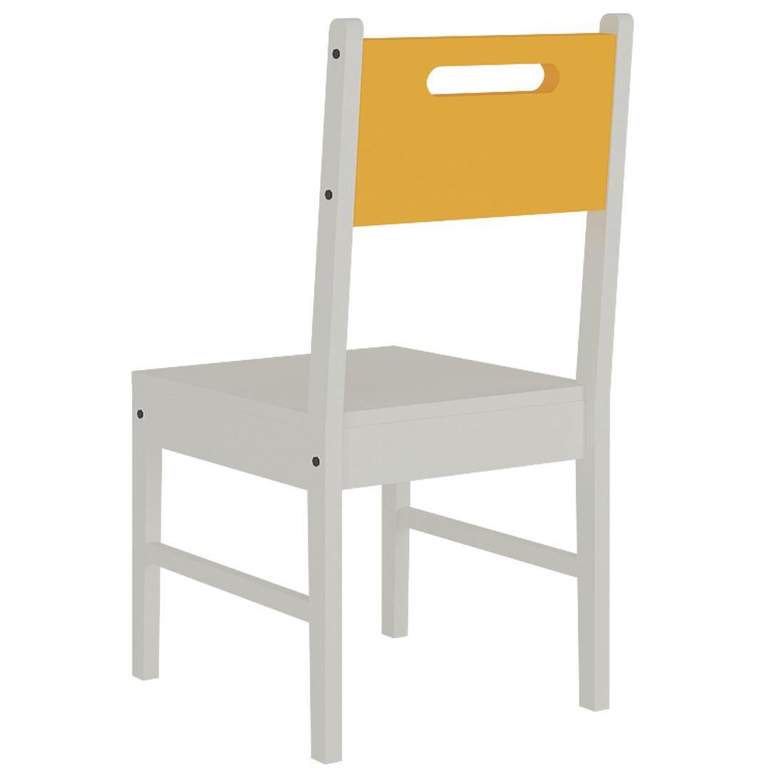 Celestia Kids Study Set with Desk Bookshelf and Wooden Chair in Mango Yellow Colour