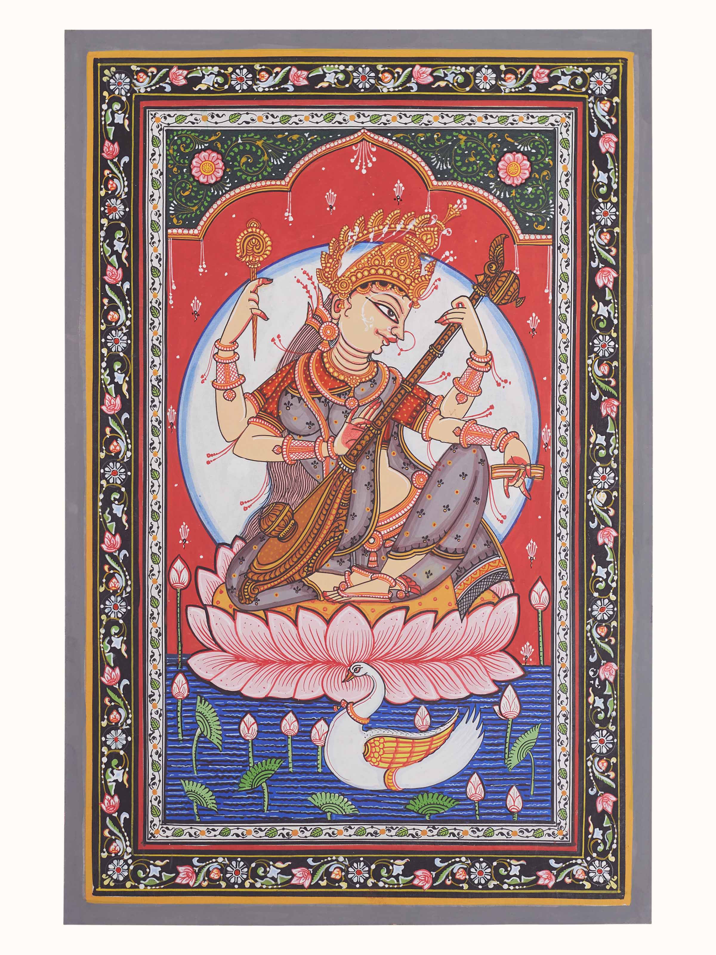 Saraswati Patachitra Painting