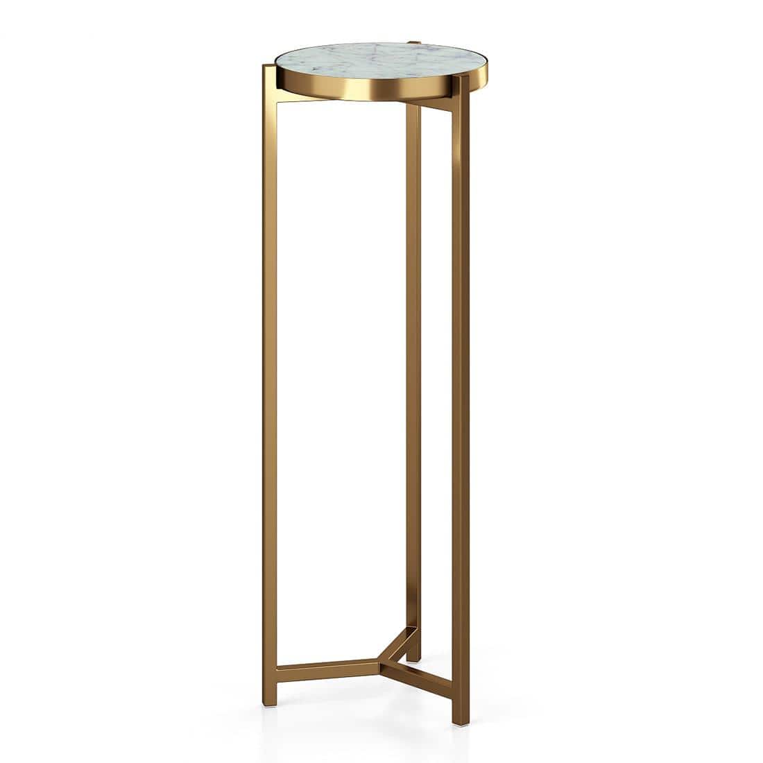 Midori Metal Drink Table In Gold Finish