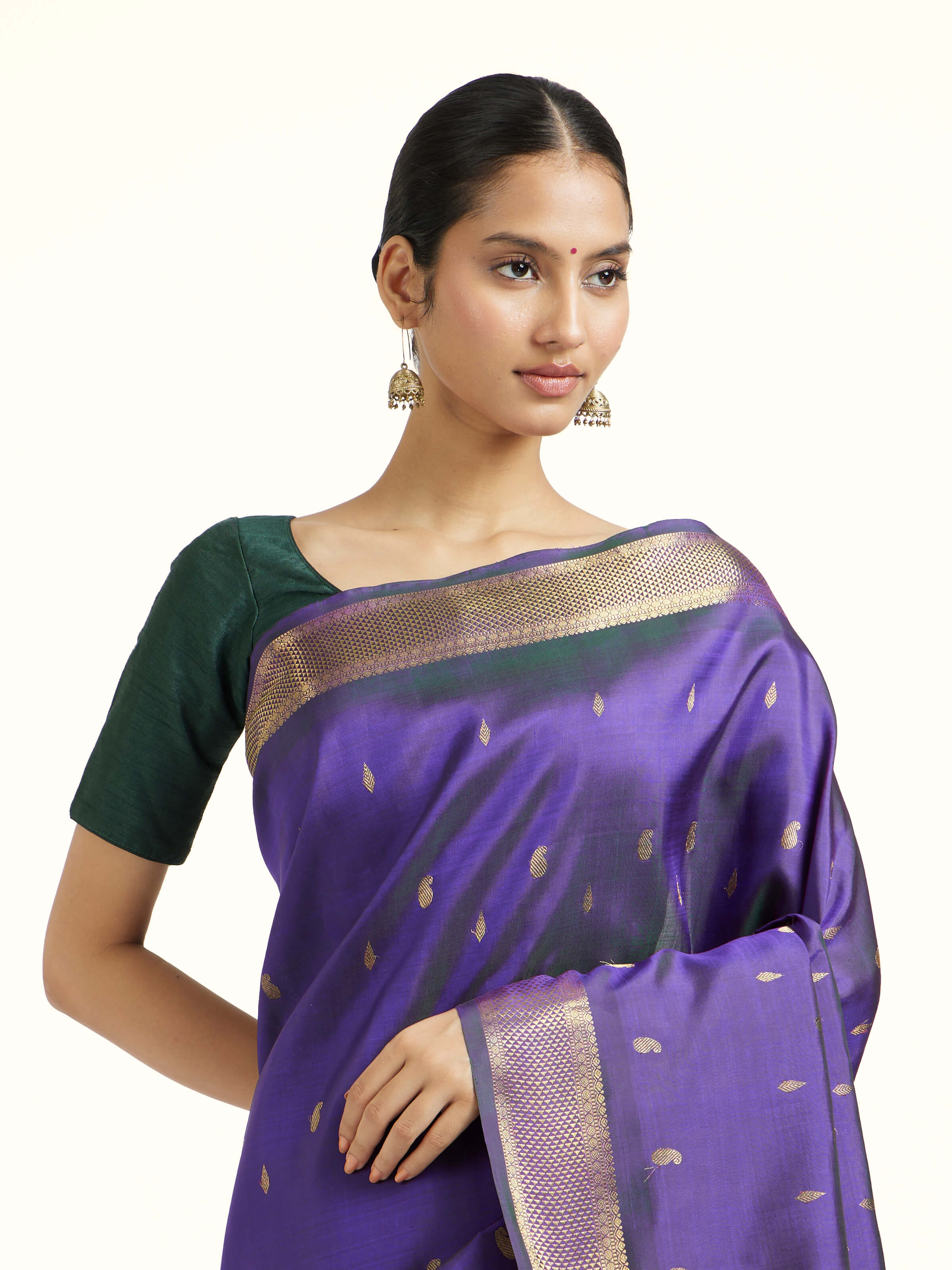 Blue Silk Kancheepuram Handloom Saree
