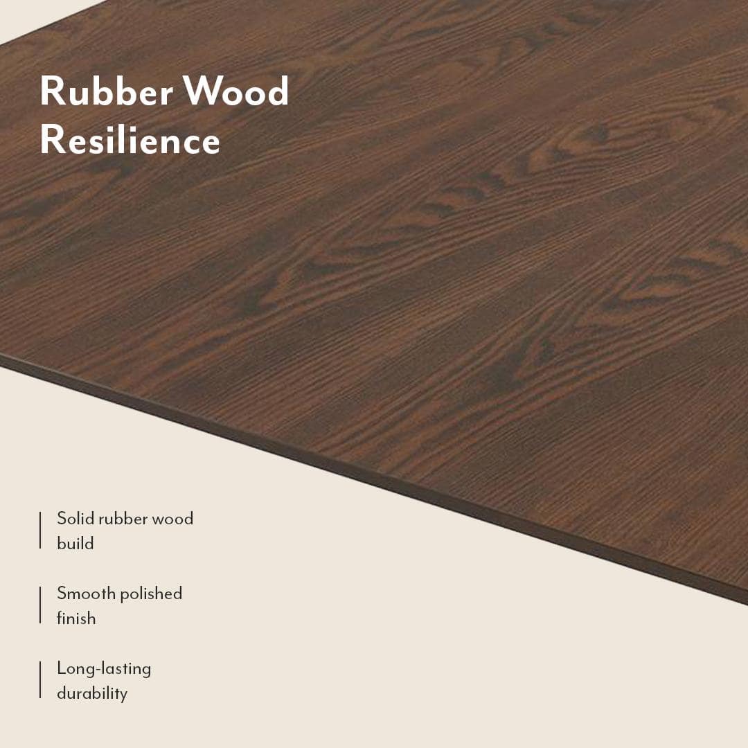 Lawson 4 Seater Dining Table (Finish : walnut) with set of 4 Persica Dining chairs