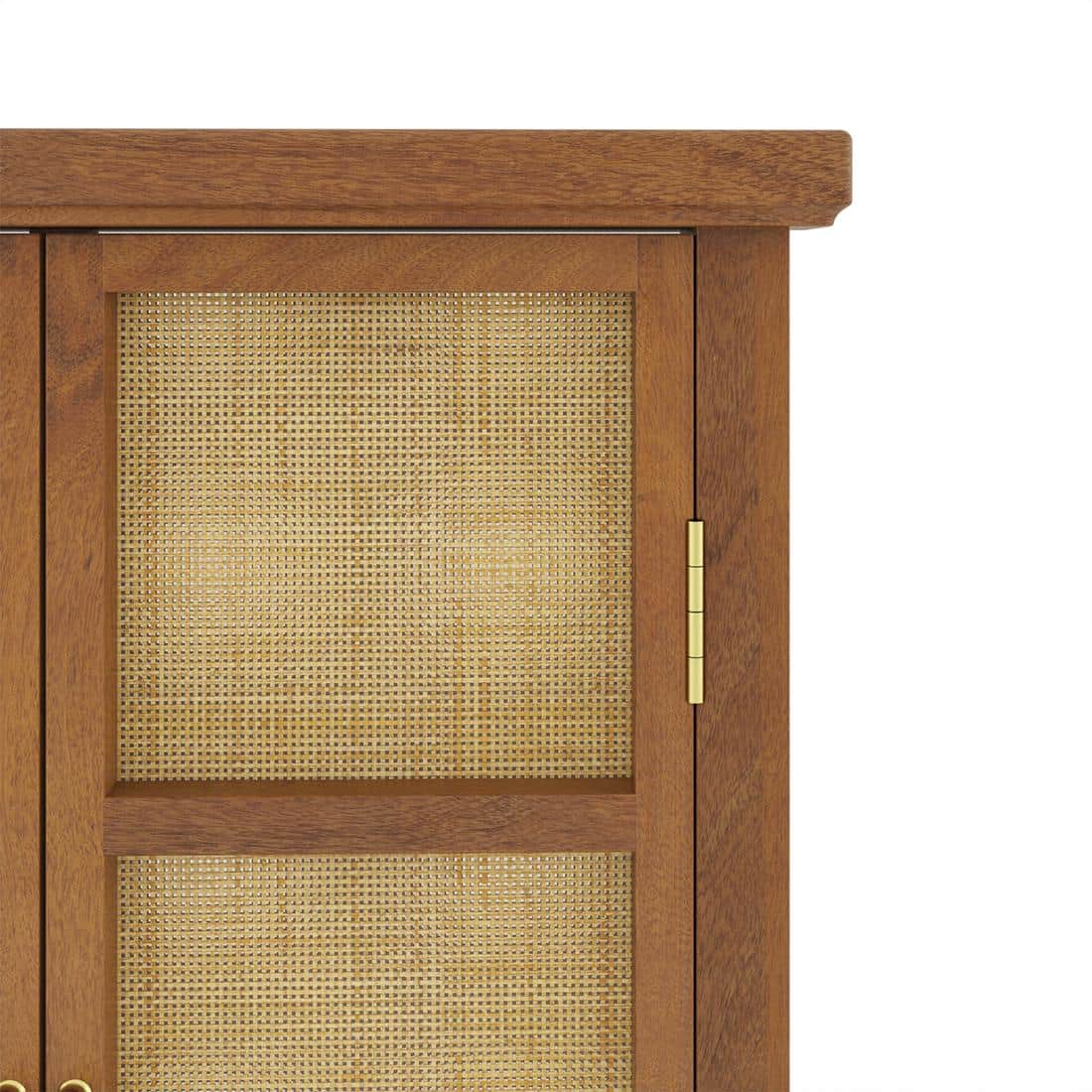 Asa Solid Wood Mirror in Amber Walnut Finish