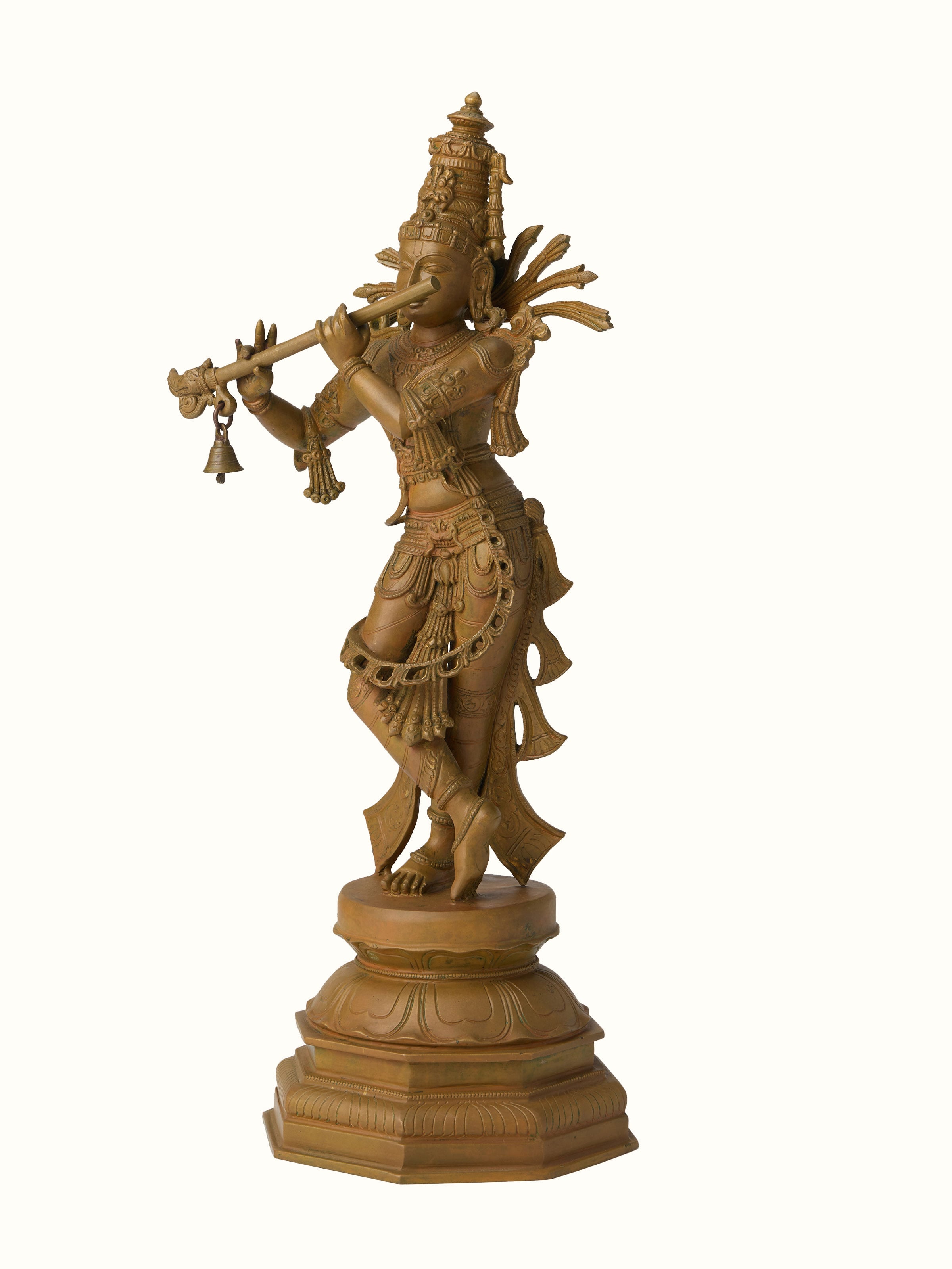 Bronze Cast Krishna Flute Idol