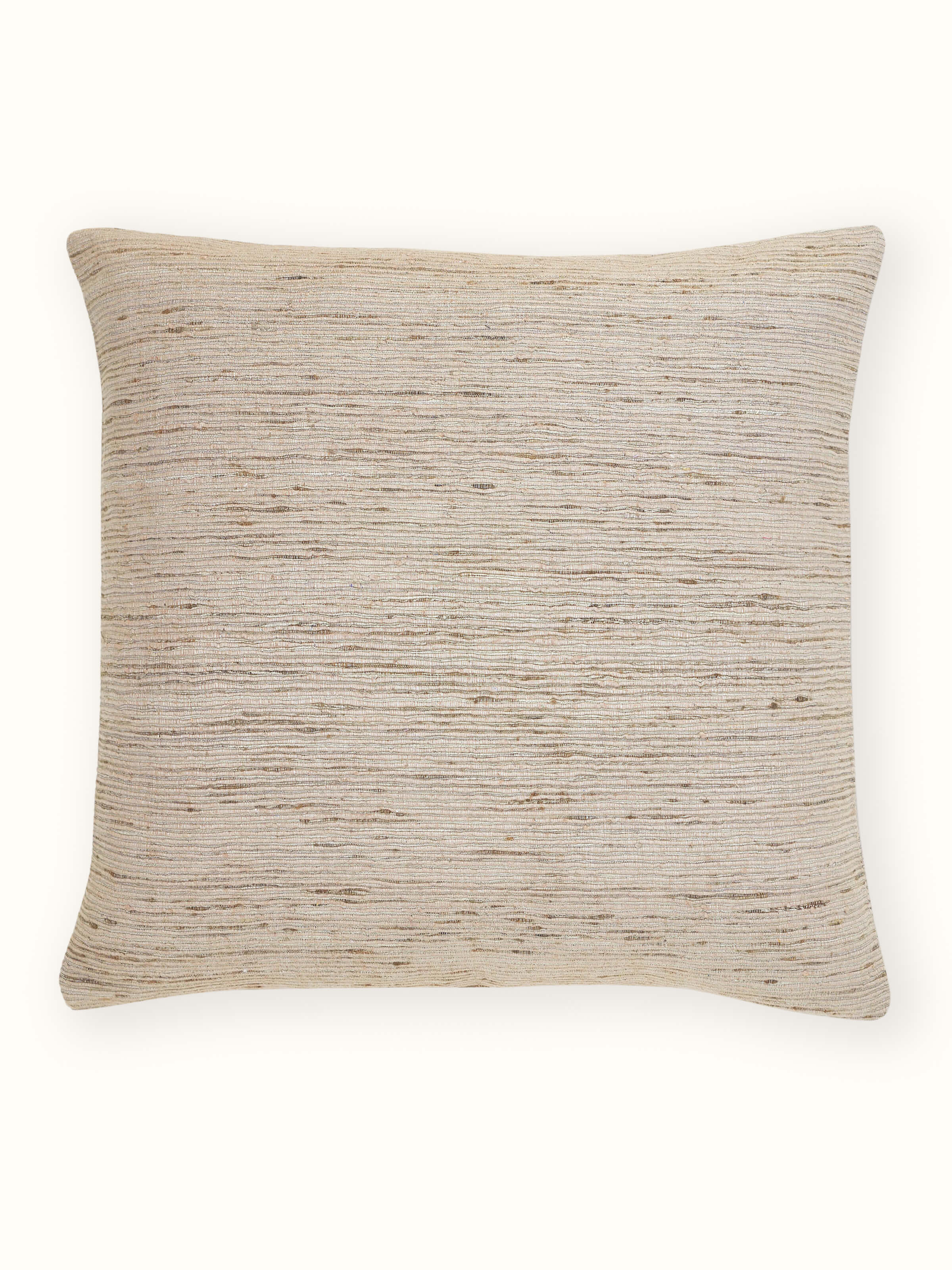 Ujjwal Grey Texture Silk Bhagalpur Cushion Cover