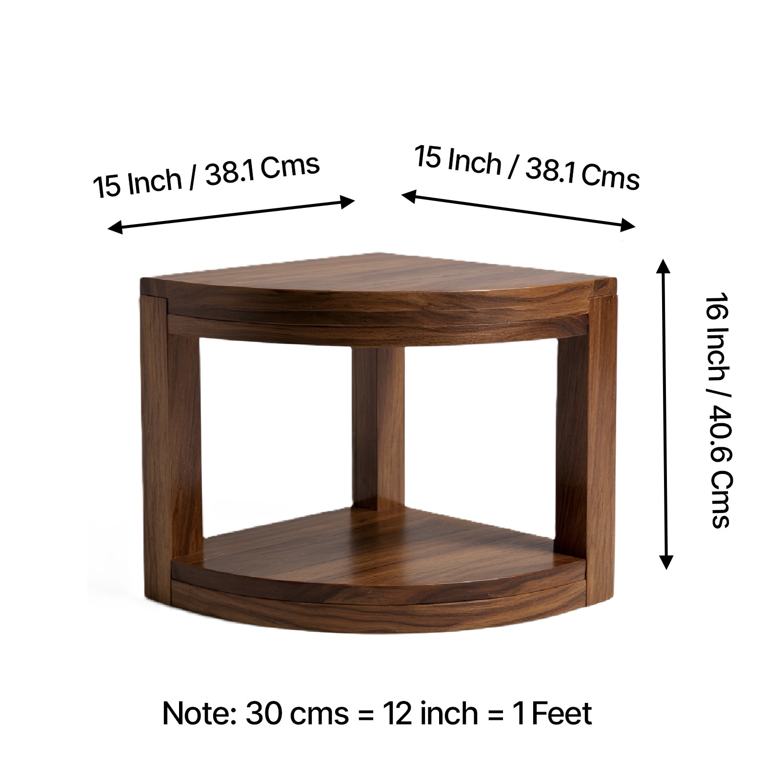 Queens Sheesham Wood Accent Coffee Table Set With 4 Stools