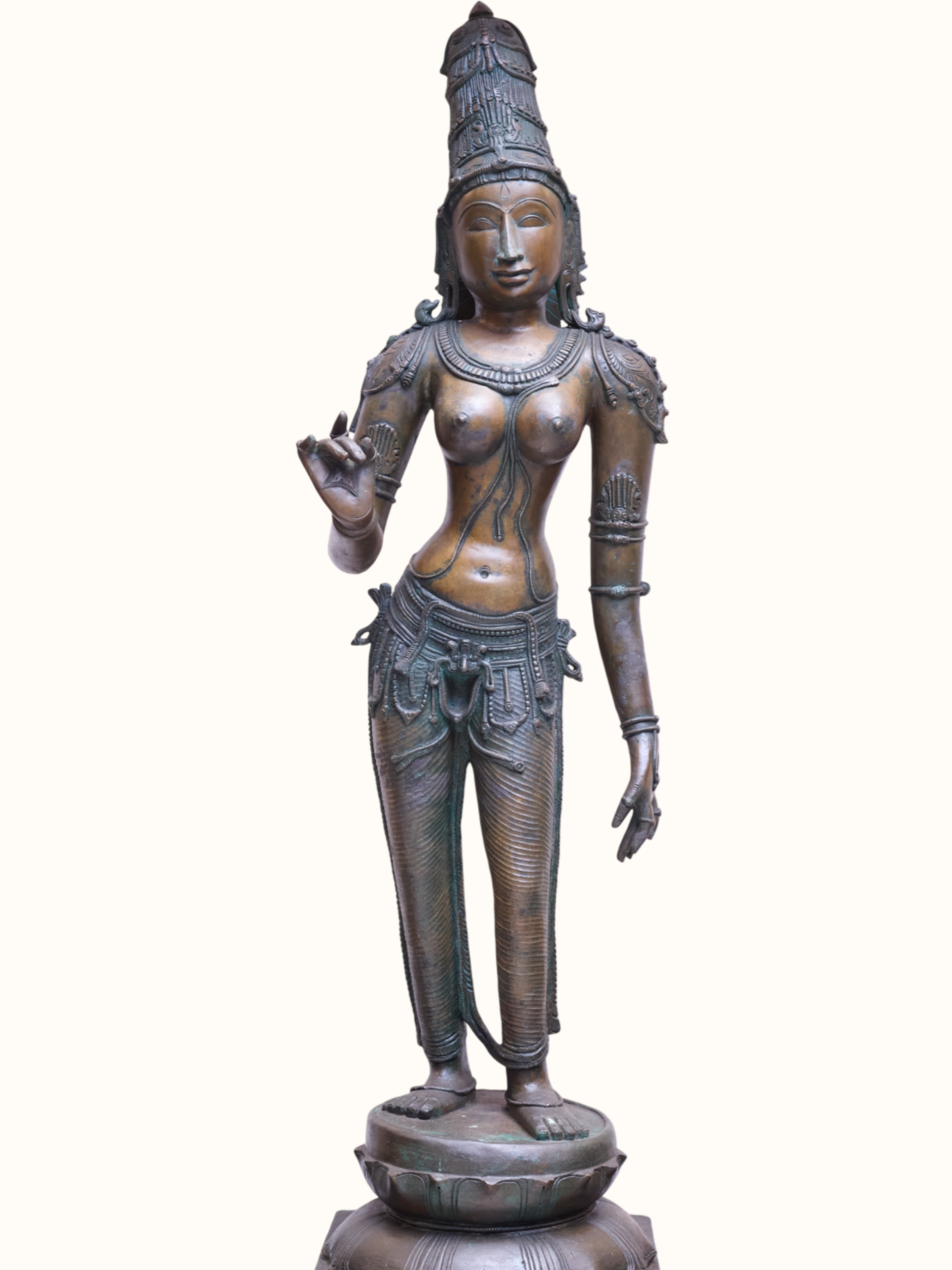 Bronze Cast Parvati Devi Idol